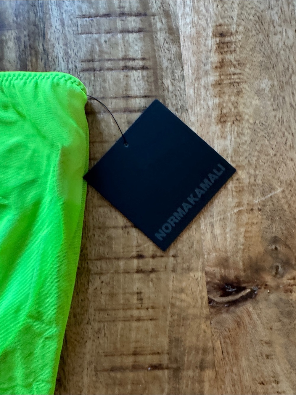 Norma Kamali Diana swim bottoms Neon green Sheer Swim mesh Skirt Cover-Up NEW XS - Picture 4 of 7